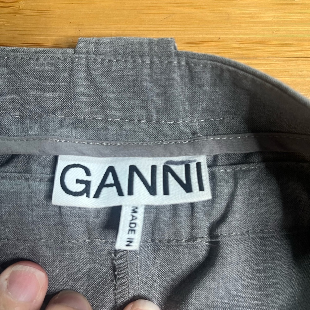 EUC Ganni- Drapey Melange Mid Waist Pants. Size US 6- EU 38 - Picture 7 of 16